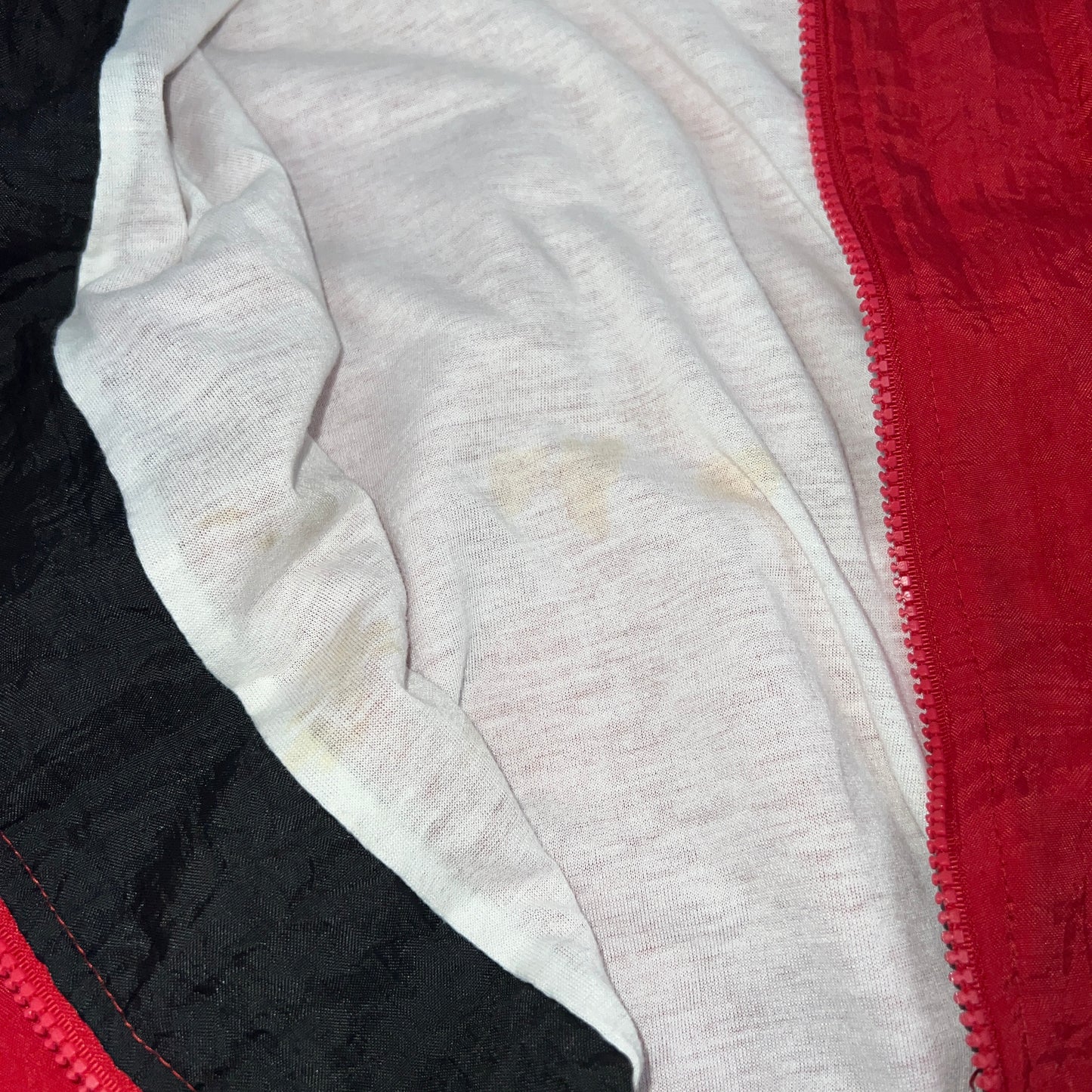 Vintage 90s Reebok Wisconsin Badgers Full Zip Windbreaker Men's Size Medium Red