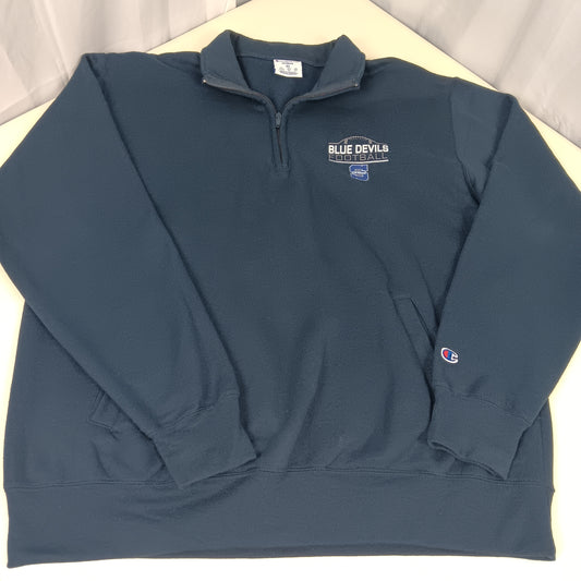 UW Stout Blue Devils Football 1/4 Zip - Champion - X Large