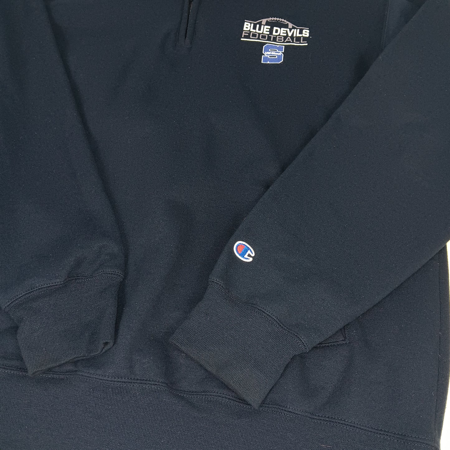 UW Stout Blue Devils Football 1/4 Zip - Champion - X Large