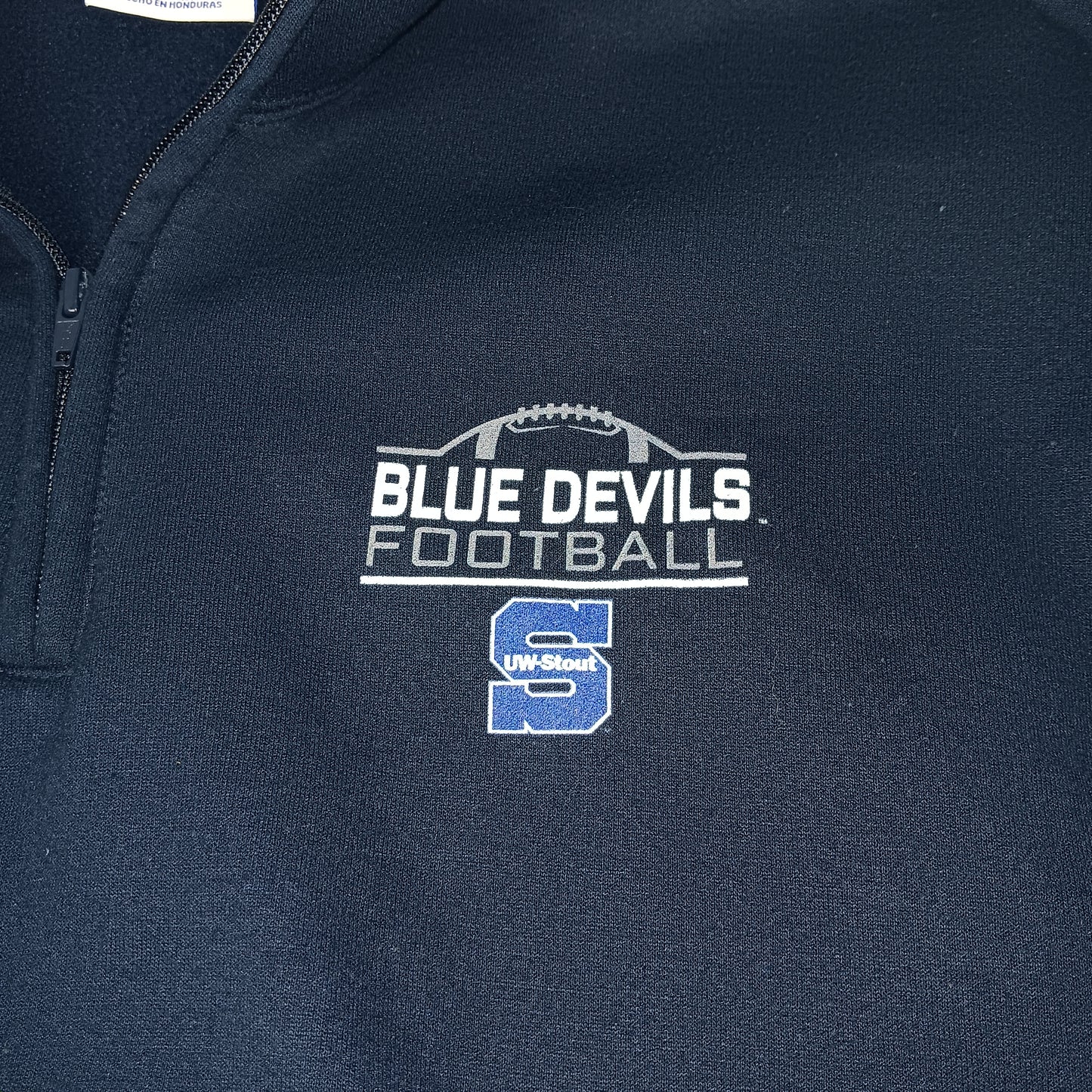 UW Stout Blue Devils Football 1/4 Zip - Champion - X Large