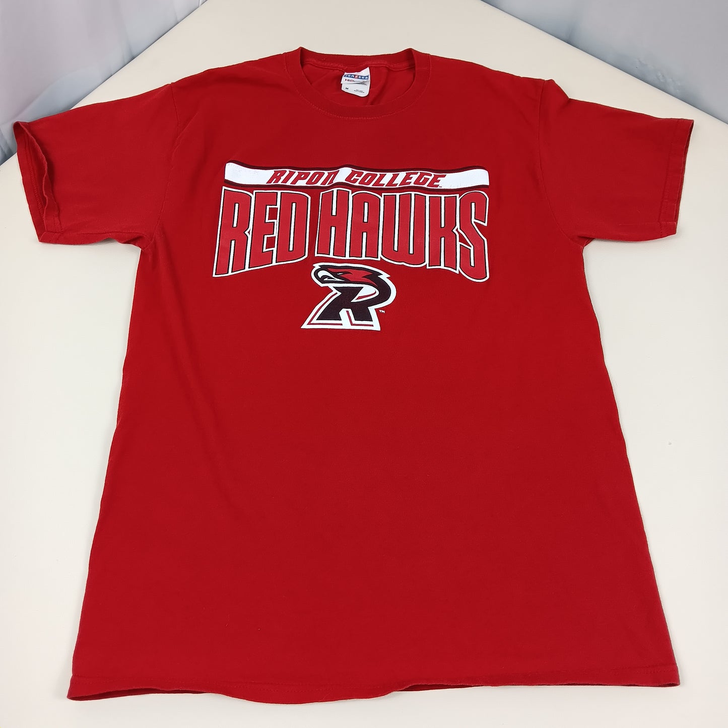 Ripon College Red Hawks T-Shirt - Medium - JerZees