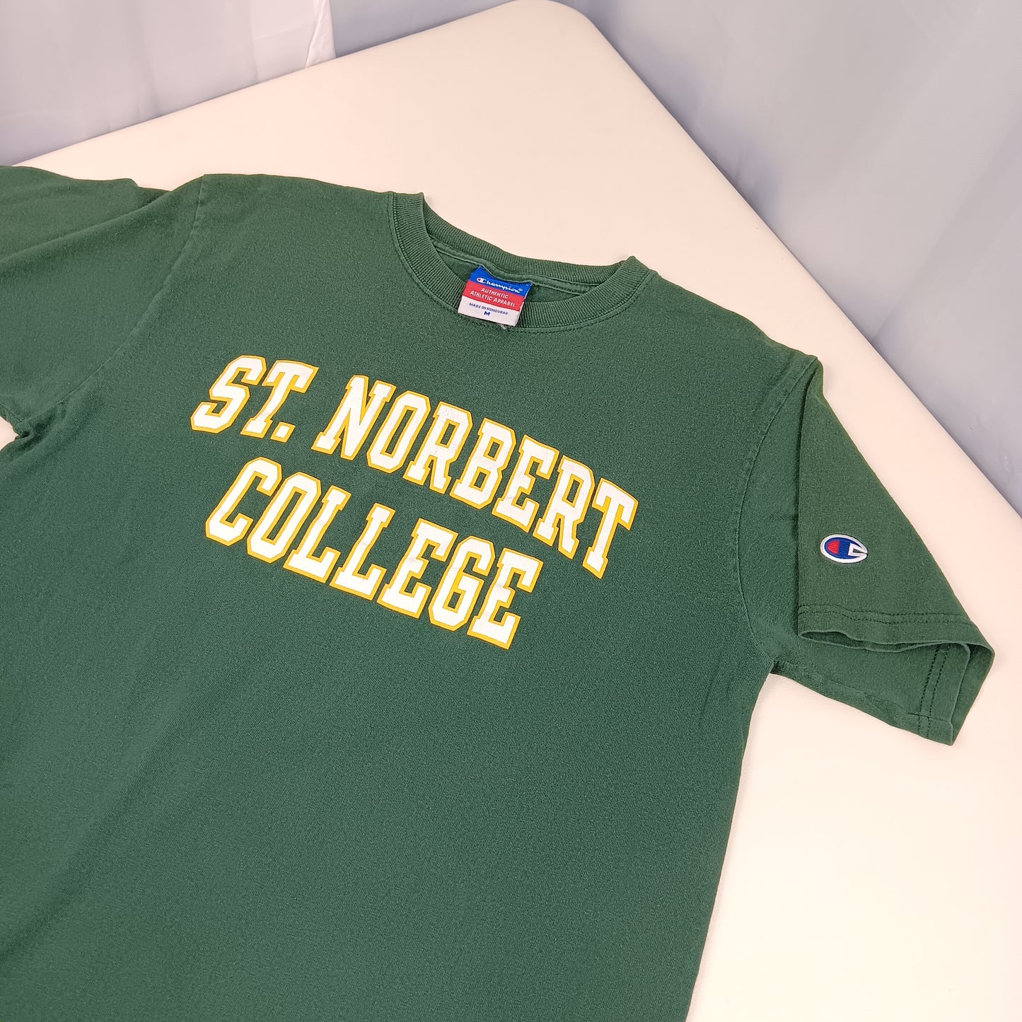 St Norbert College Vintage T-Shirt - Medium - Champion