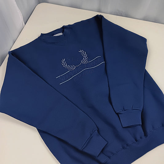 Silver Lake College Vintage Embroidered Sweatshirt - SanTee Heavyweight- Large
