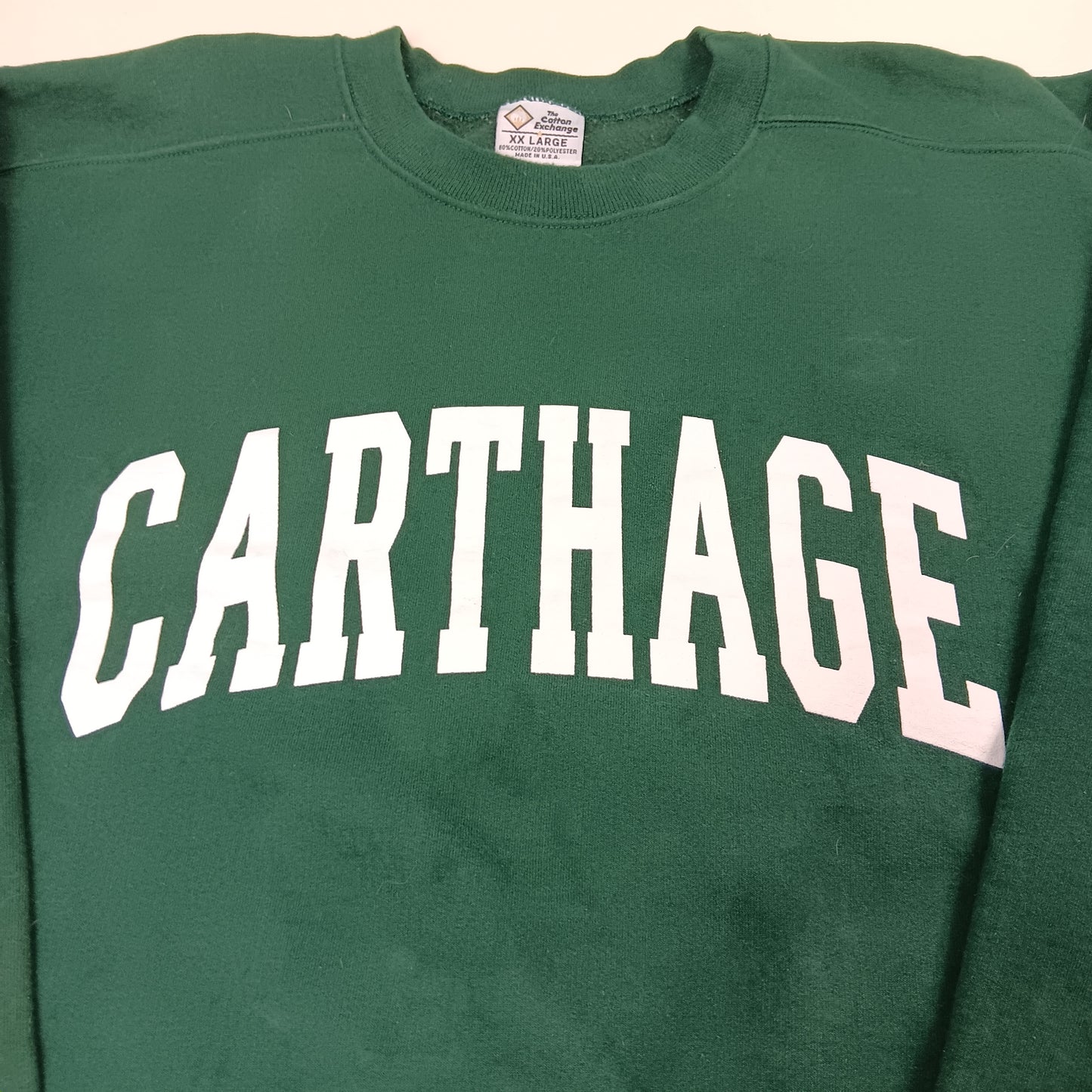 Carthage College Vintage Sweatshirt - XXL - Cotton Exchange