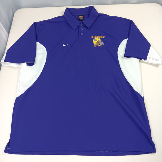 UW Stevens Point Football Vintage Polo - XXL - Nike