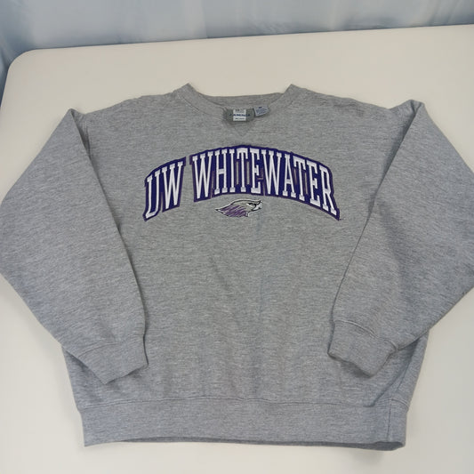 UW Whitewater Retro Embroidered Crewneck - Medium - J*America