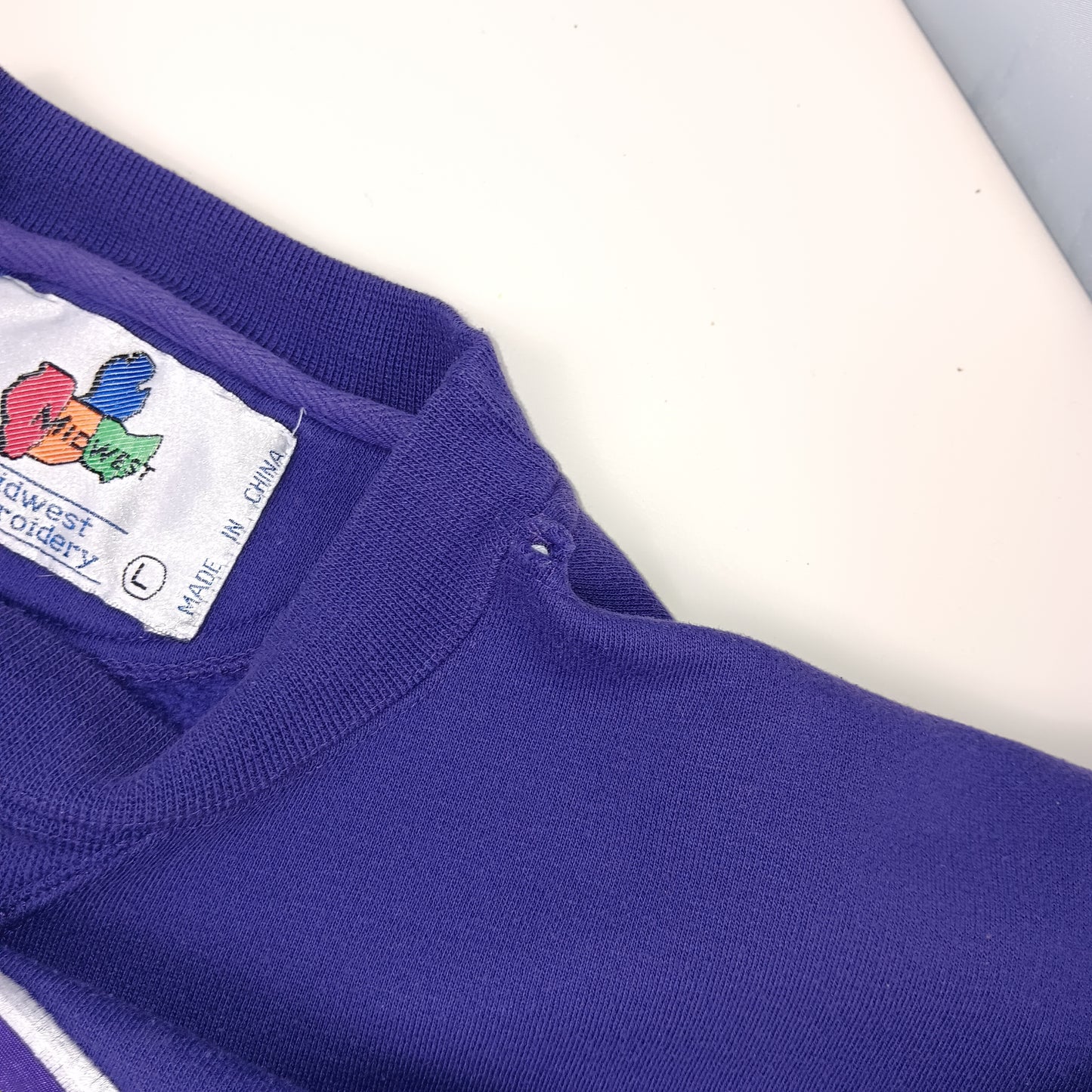 UW Whitewater Warhawks Embroidered Crewneck - Large - Midwest Embroidery