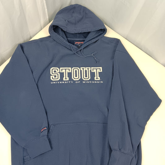 UW Stout Blue Devils Embroidered Hoodie - XL - Jansport
