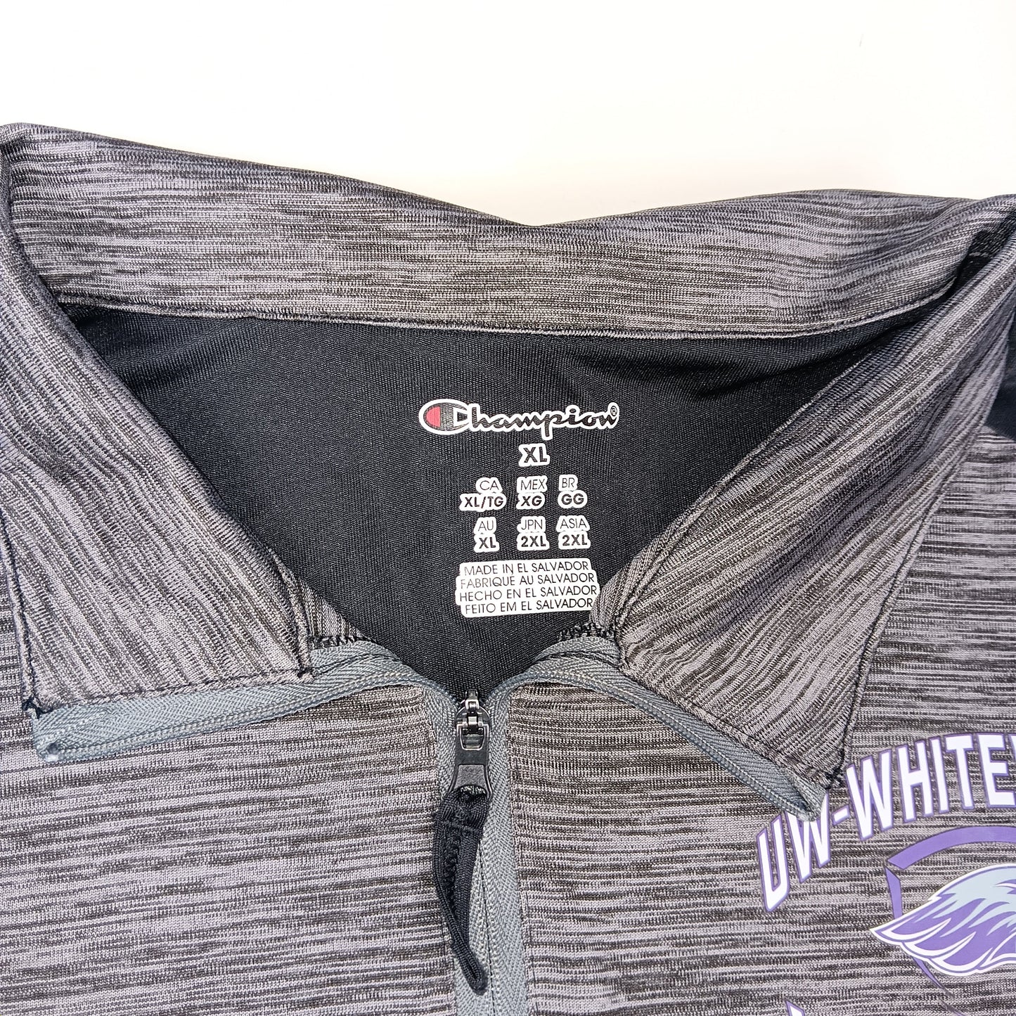 UW Whitewater Warhawk Athletics Quarter Zip - XL - Champion