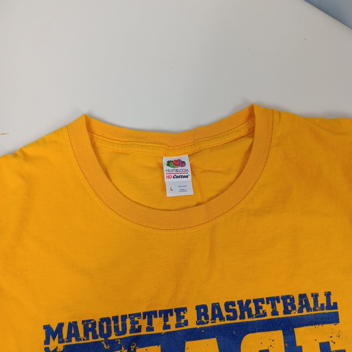 Marquette University Basketball "Chase Gold" Fan Tee - Large - Fruit Of The Loom