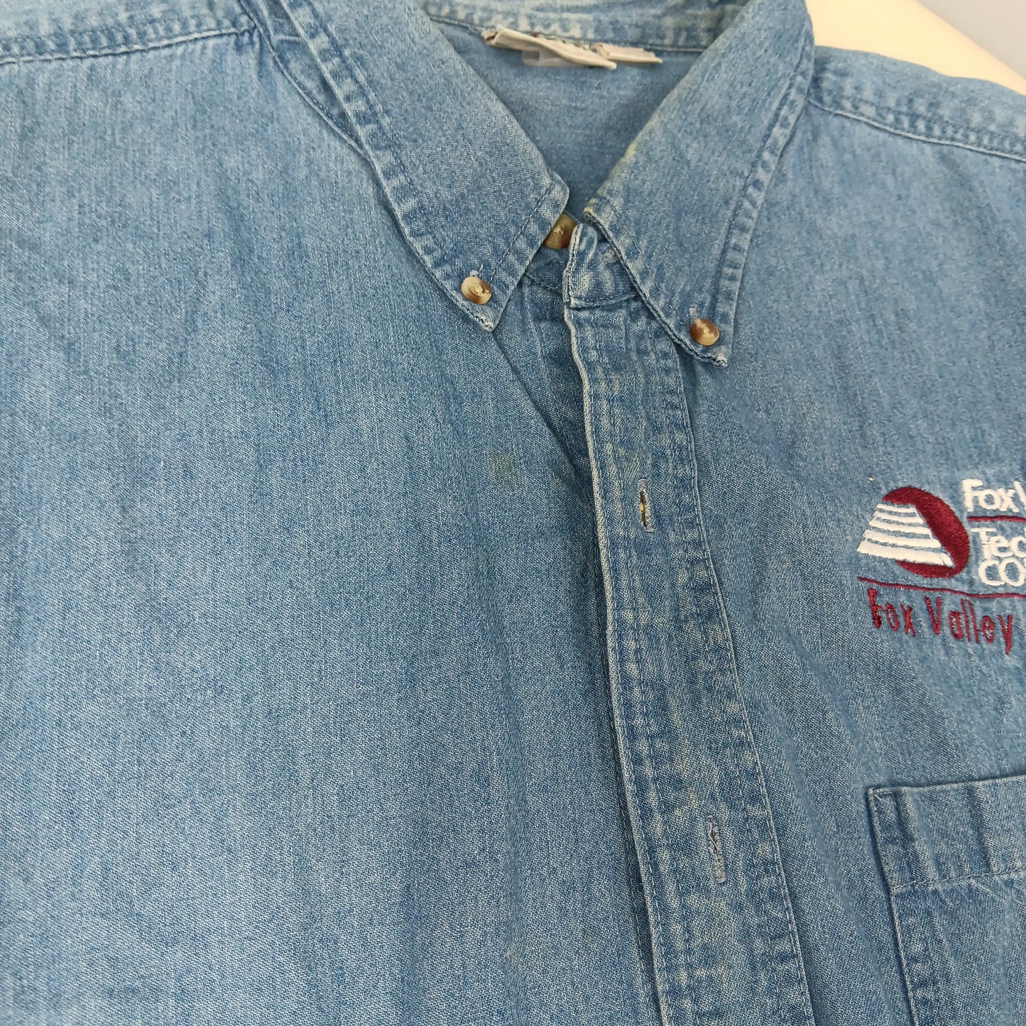 Fox Valley Technical College Choppers Denim Button Up - XXL - 1250 North