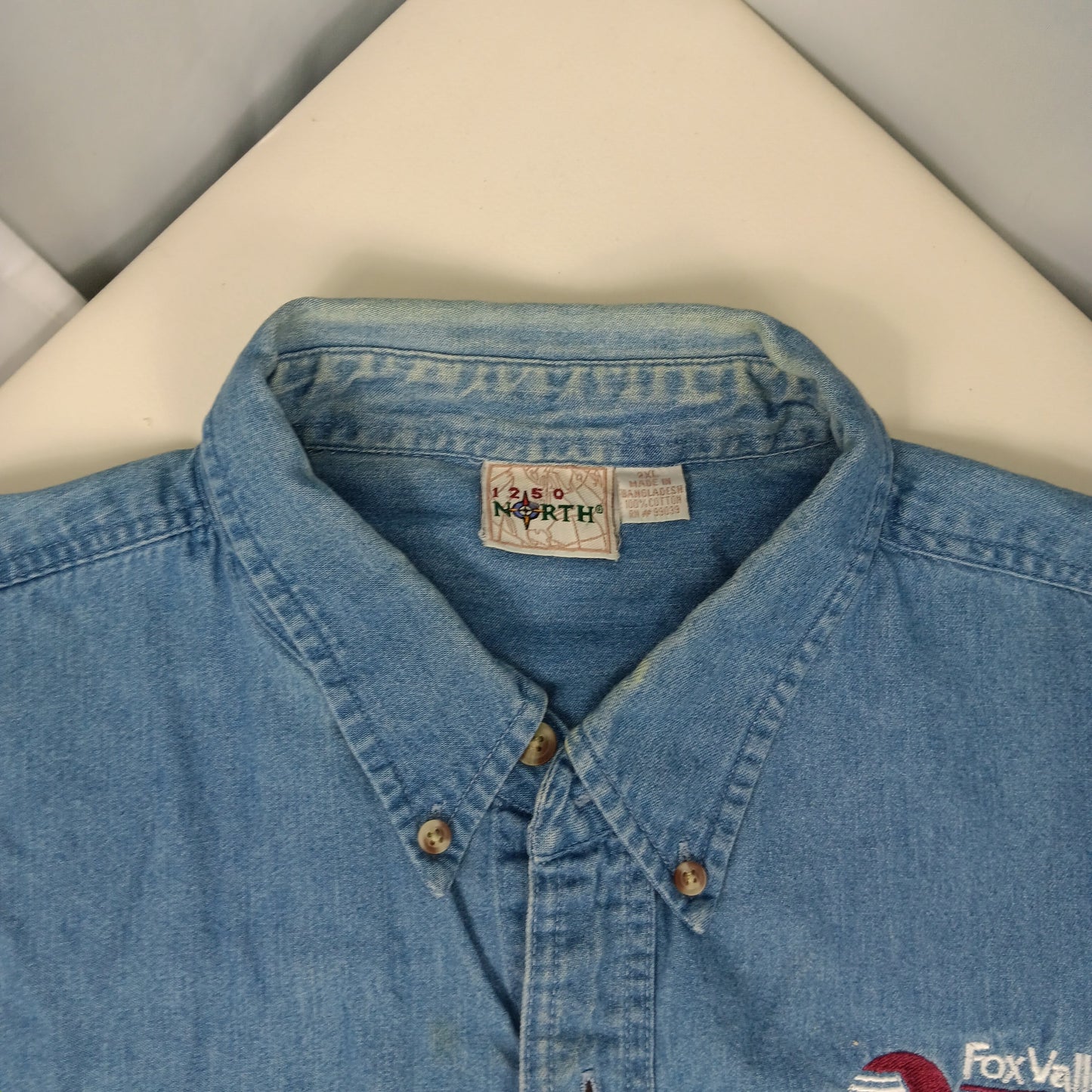 Fox Valley Technical College Choppers Denim Button Up - XXL - 1250 North