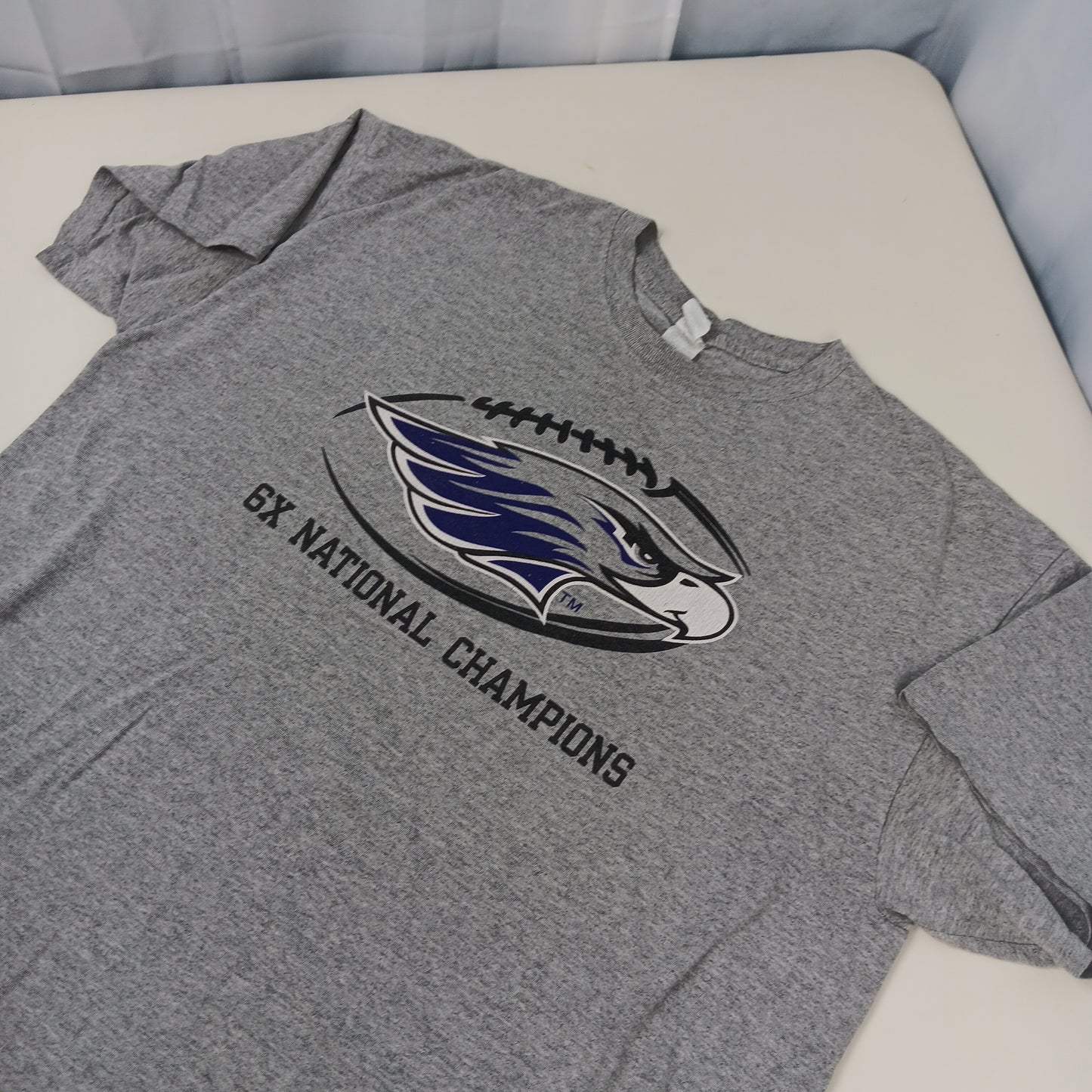 UW Whitewater Warhawks Football "6x Champions" Shirt - Large - Gildan