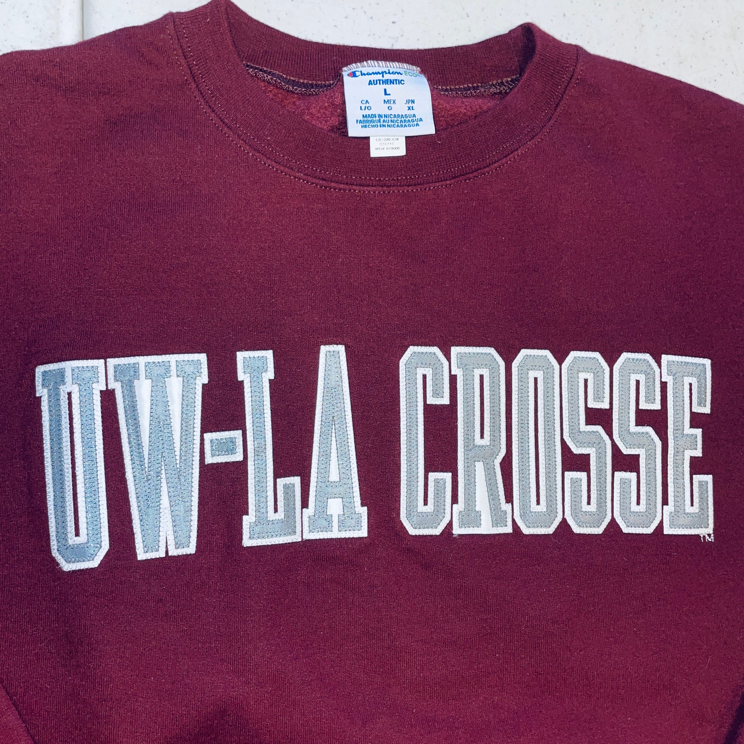 UW LaCrosse Champion Crewneck - Large