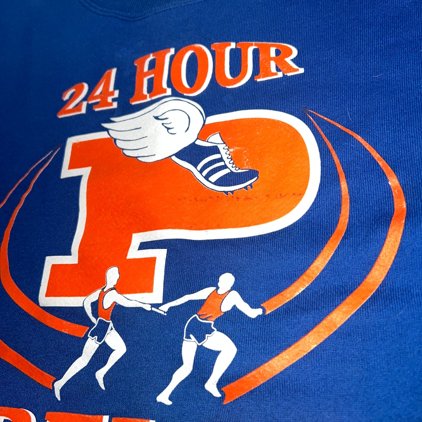 UW Platteville Pioneeers Vintage Crewneck - X Large - 24 Hour Relay for Life - JerZees