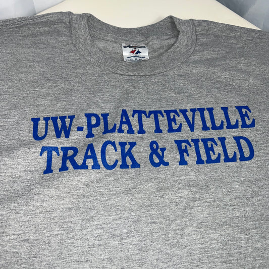 UW Platteville Pioneers Vingtage Track & Field Shirt - X Large - JerZees
