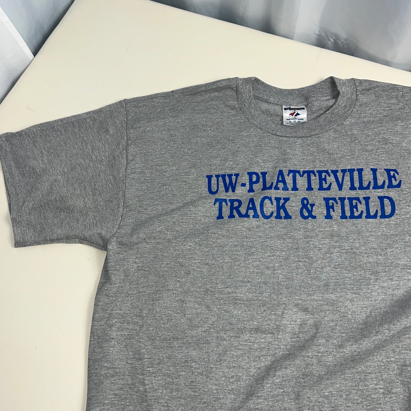UW Platteville Pioneers Vingtage Track & Field Shirt - X Large - JerZees