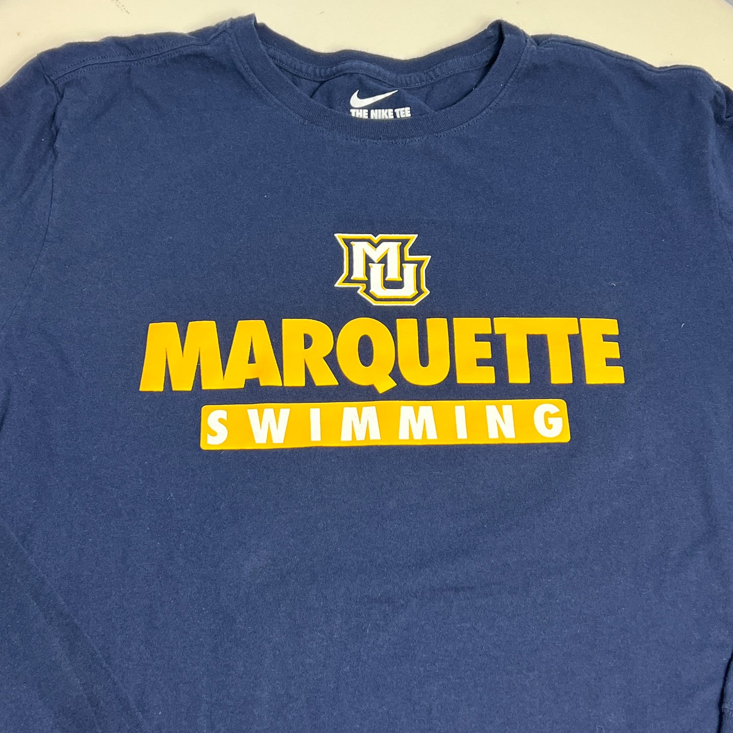 Marquette Golden Eagles Swimming Long Sleeve Nike T-Shirt - X Large