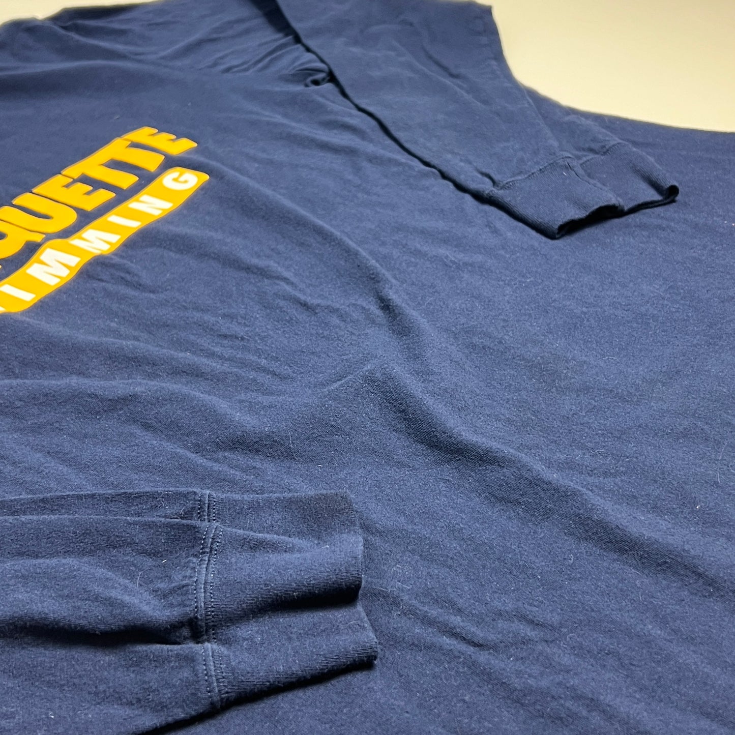 Marquette Golden Eagles Swimming Long Sleeve Nike T-Shirt - X Large