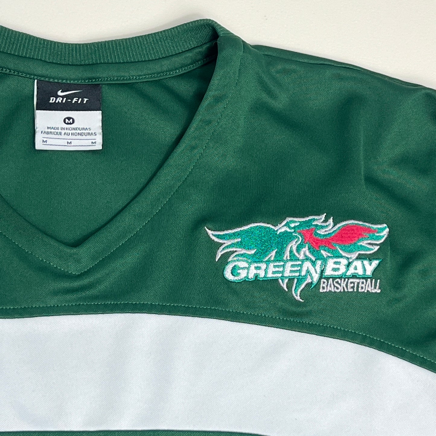 UW Green Bay Phoenix Basketball Nike Longsleeve Warm Up - Medium - Game Worn