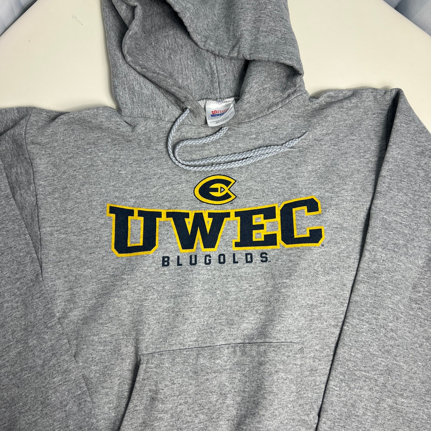 UW Eau Claire Vintage Hoodie - Small - Hanes