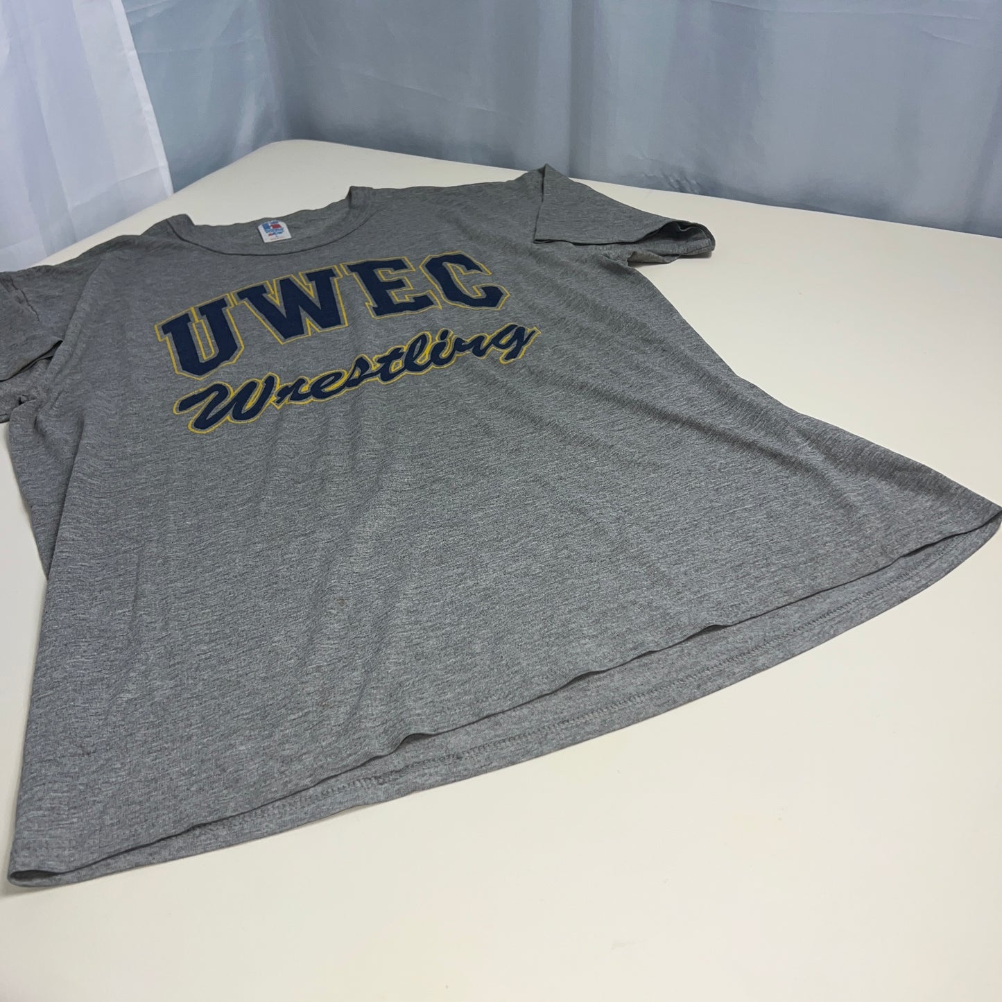 UW Eau Claire Blugolds Vintage Wrestling T-Shirt - Russel Athletic - Large