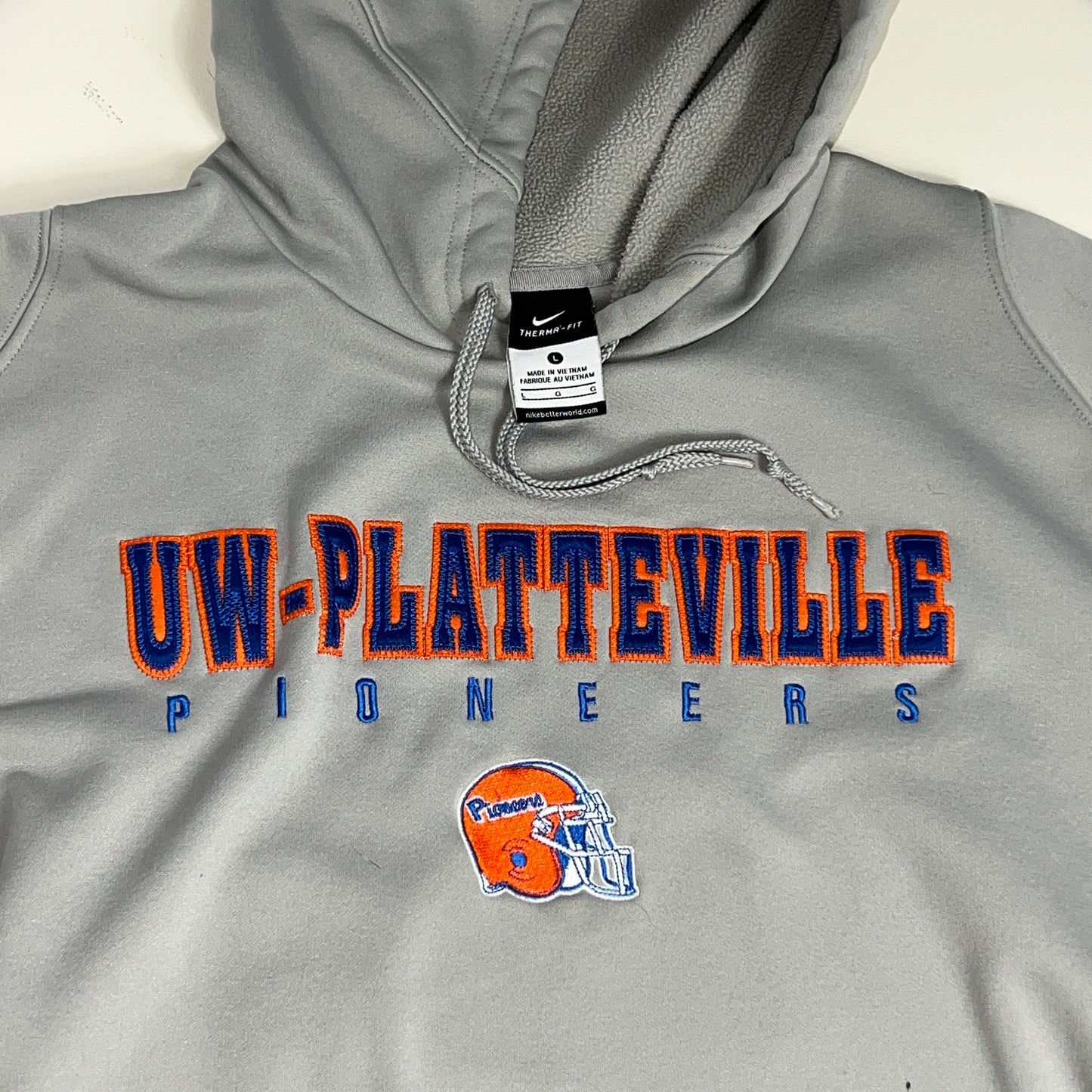 UW Platteville Pioneers Football Hoodie - Nike Therma Fit - Large