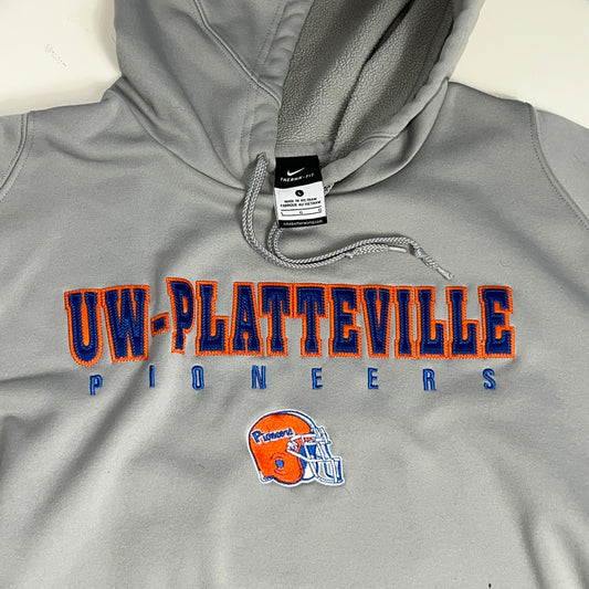 UW Platteville Pioneers Football Hoodie - Nike Therma Fit - Large
