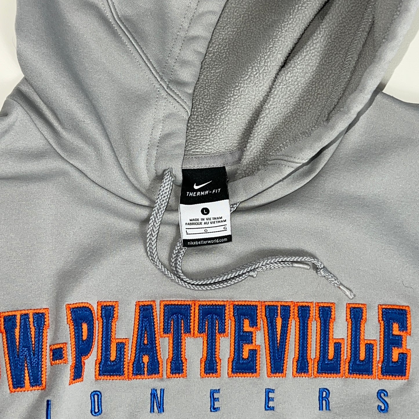 UW Platteville Pioneers Football Hoodie - Nike Therma Fit - Large