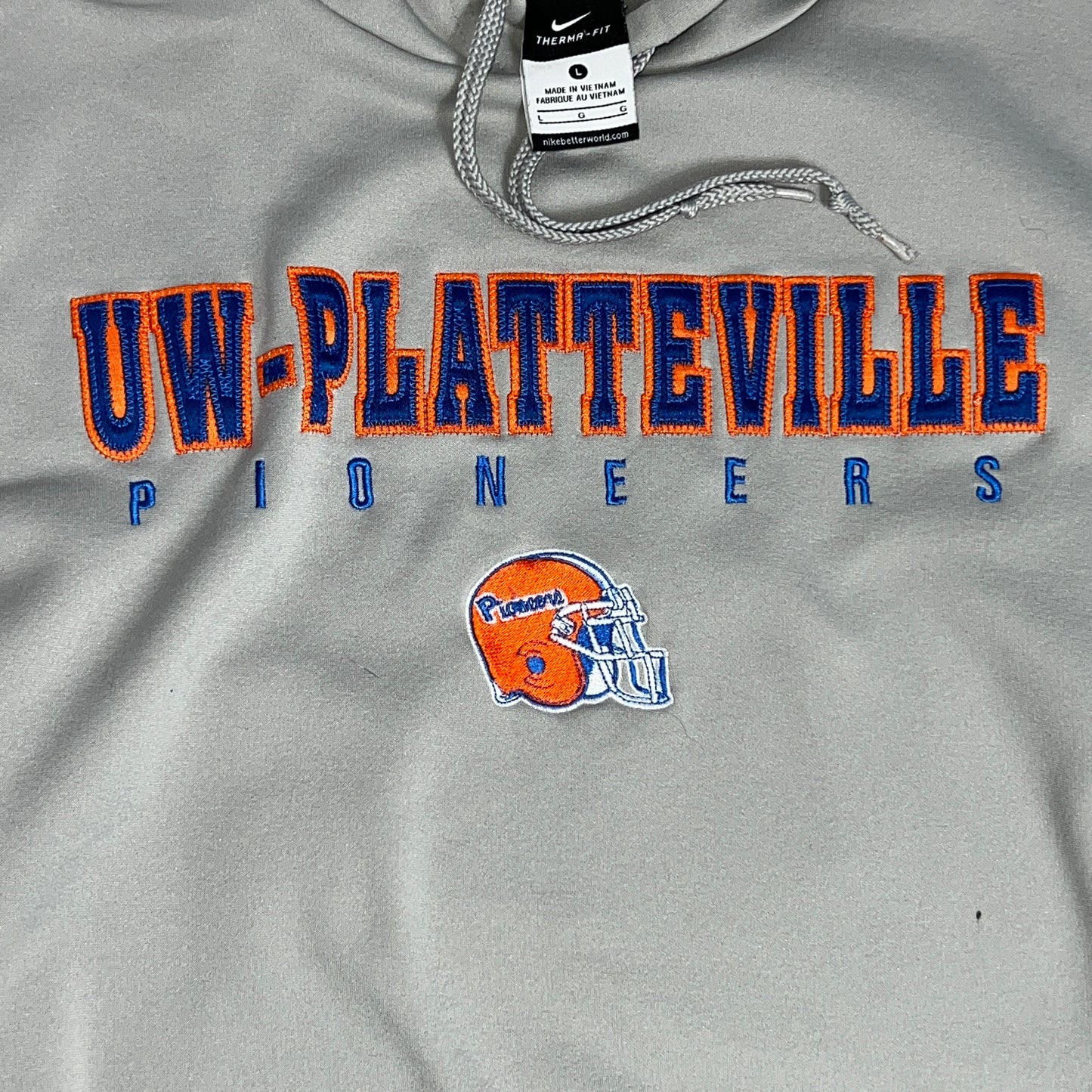 UW Platteville Pioneers Football Hoodie - Nike Therma Fit - Large