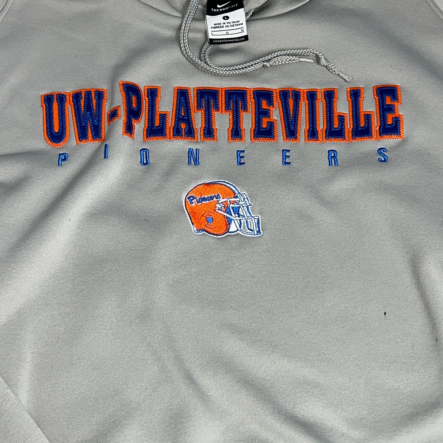 UW Platteville Pioneers Football Hoodie - Nike Therma Fit - Large