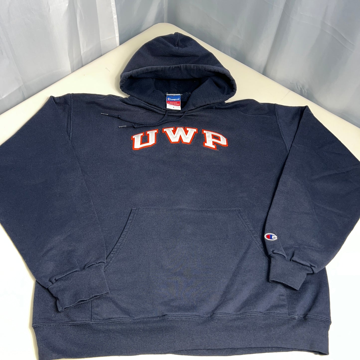 UW Platteville Pioneers Embroidered Champion Hoodie - Large