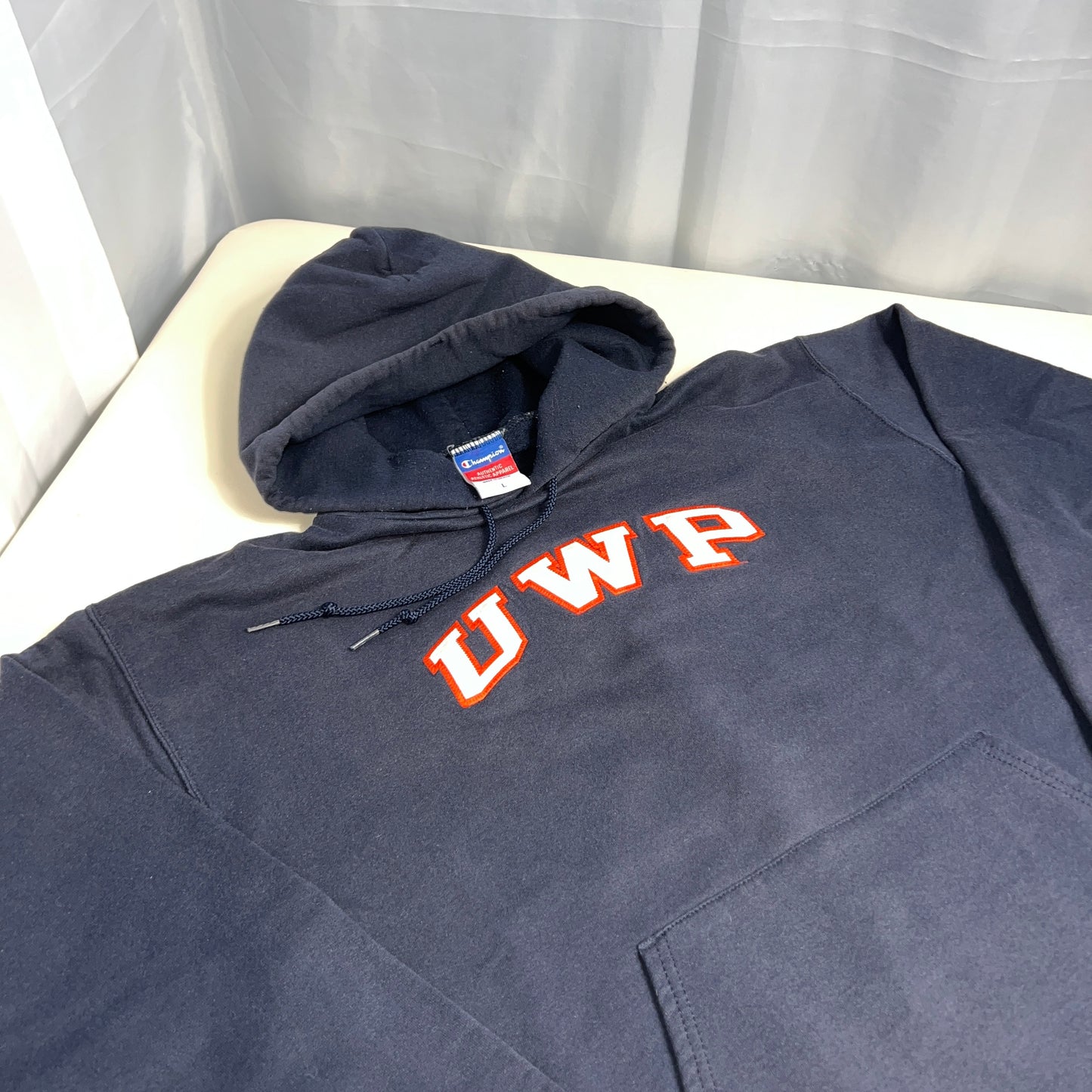 UW Platteville Pioneers Embroidered Champion Hoodie - Large