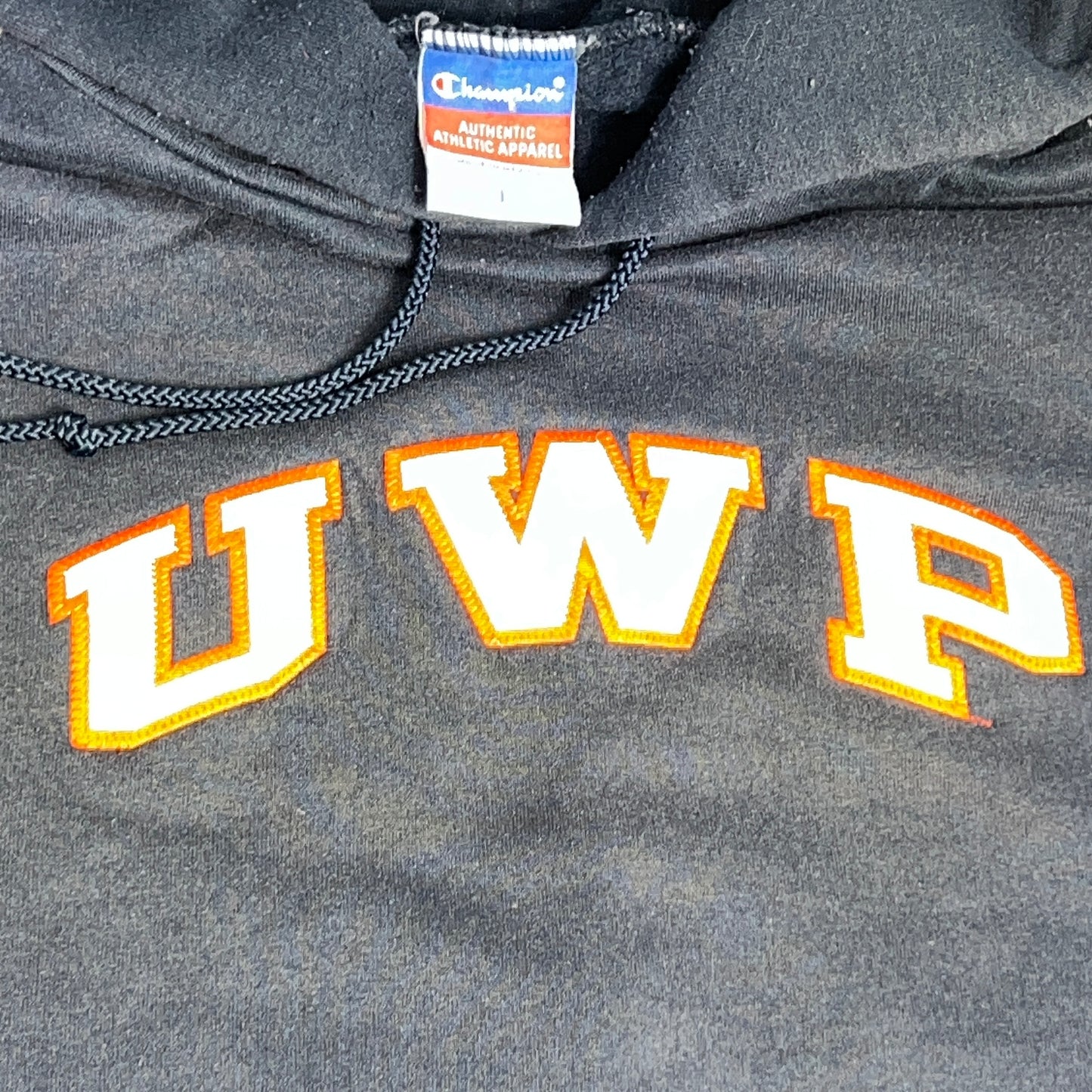 UW Platteville Pioneers Embroidered Champion Hoodie - Large