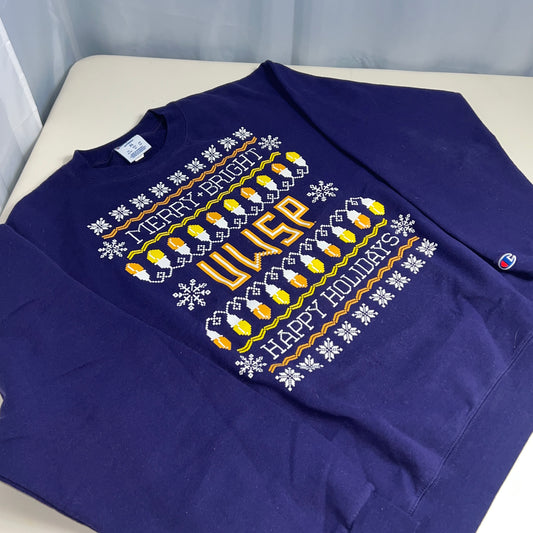 UW Stevens Point Pointers Christmas Crewneck - X-Large - Champion