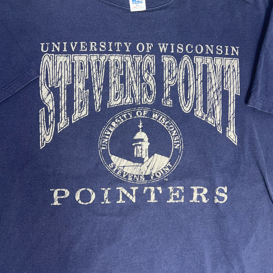 UW Stevens Point Pointers Vintage T-Shirt - XX-Large - Russell Athletic