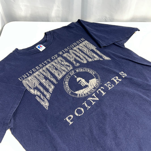 UW Stevens Point Pointers Vintage T-Shirt - XX-Large - Russell Athletic