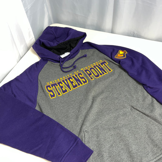 UW Stevens Point Pointers Embroidered Hoodie - Medium - Champion