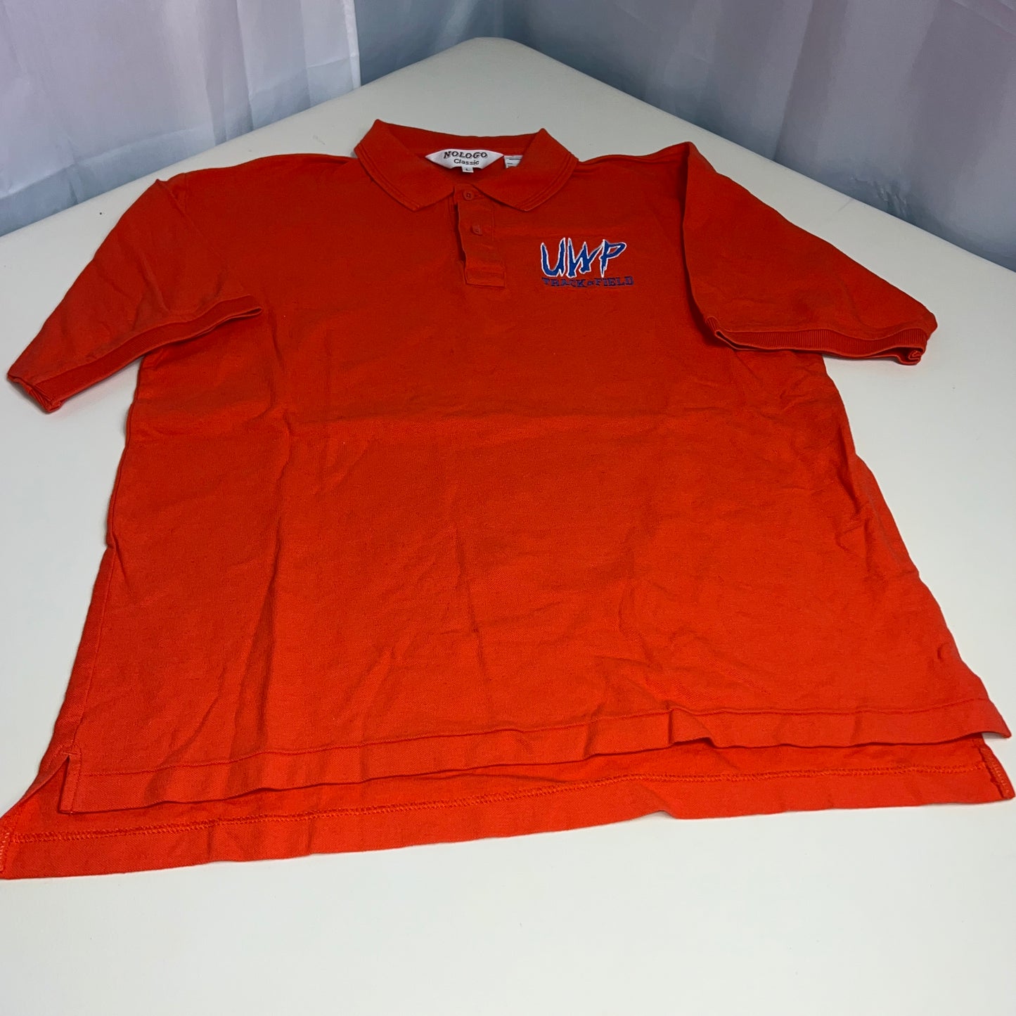 UW Platteville Pioneers Vintage Track and Field Polo - Large - NOLOGO