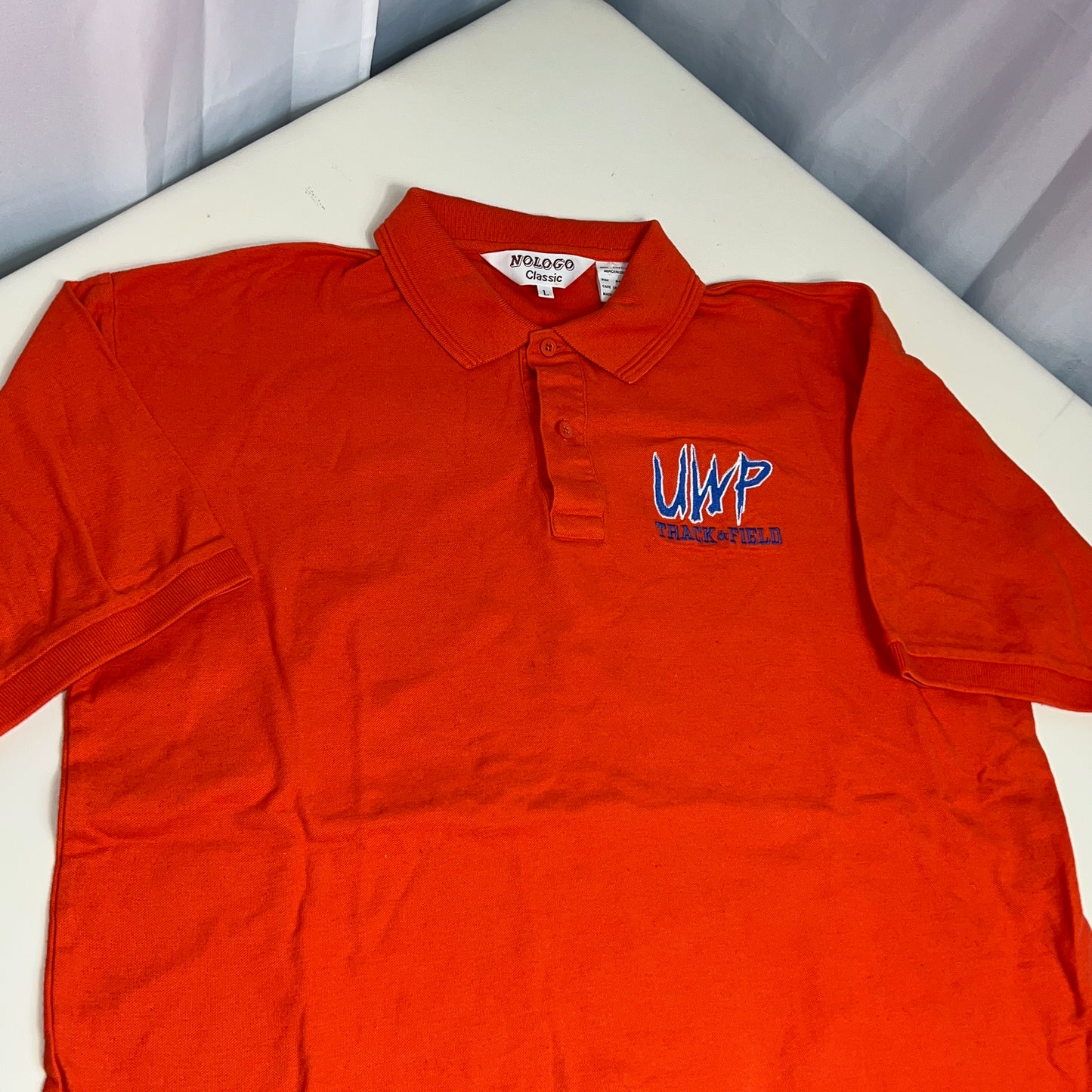 UW Platteville Pioneers Vintage Track and Field Polo - Large - NOLOGO
