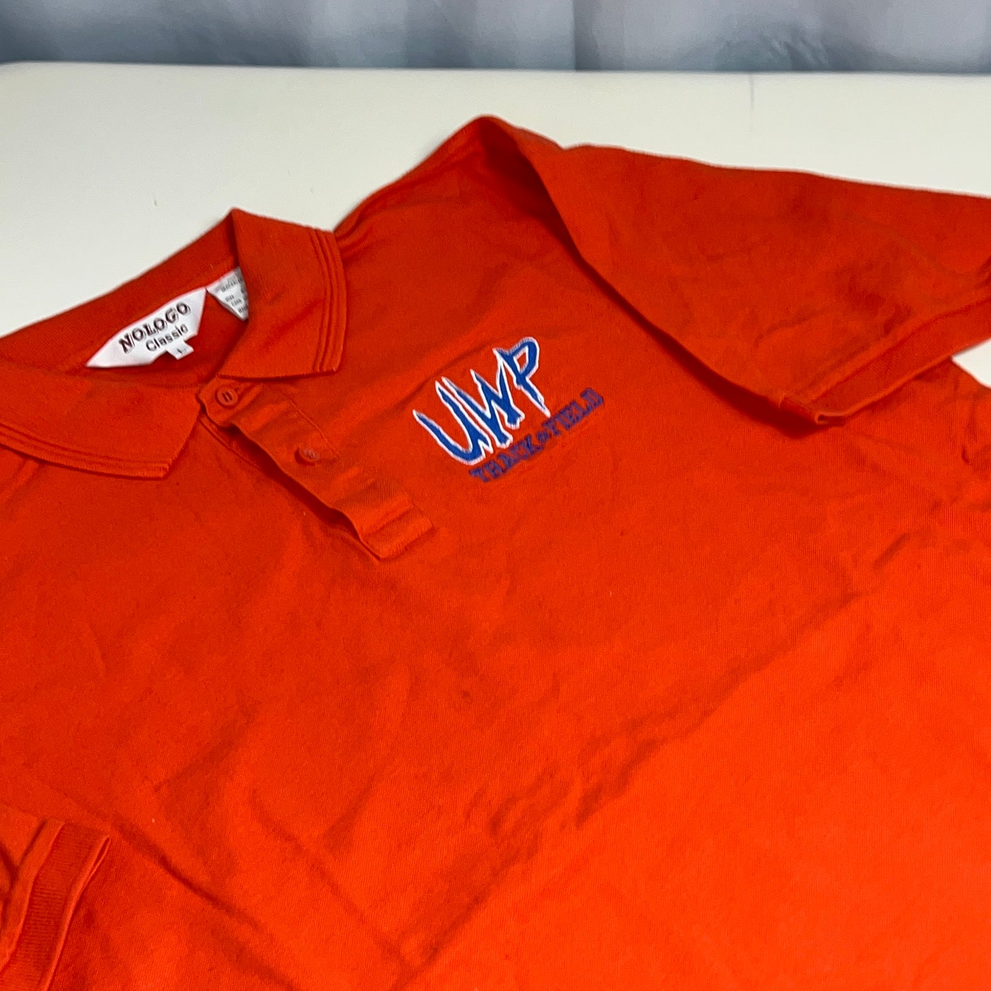 UW Platteville Pioneers Vintage Track and Field Polo - Large - NOLOGO