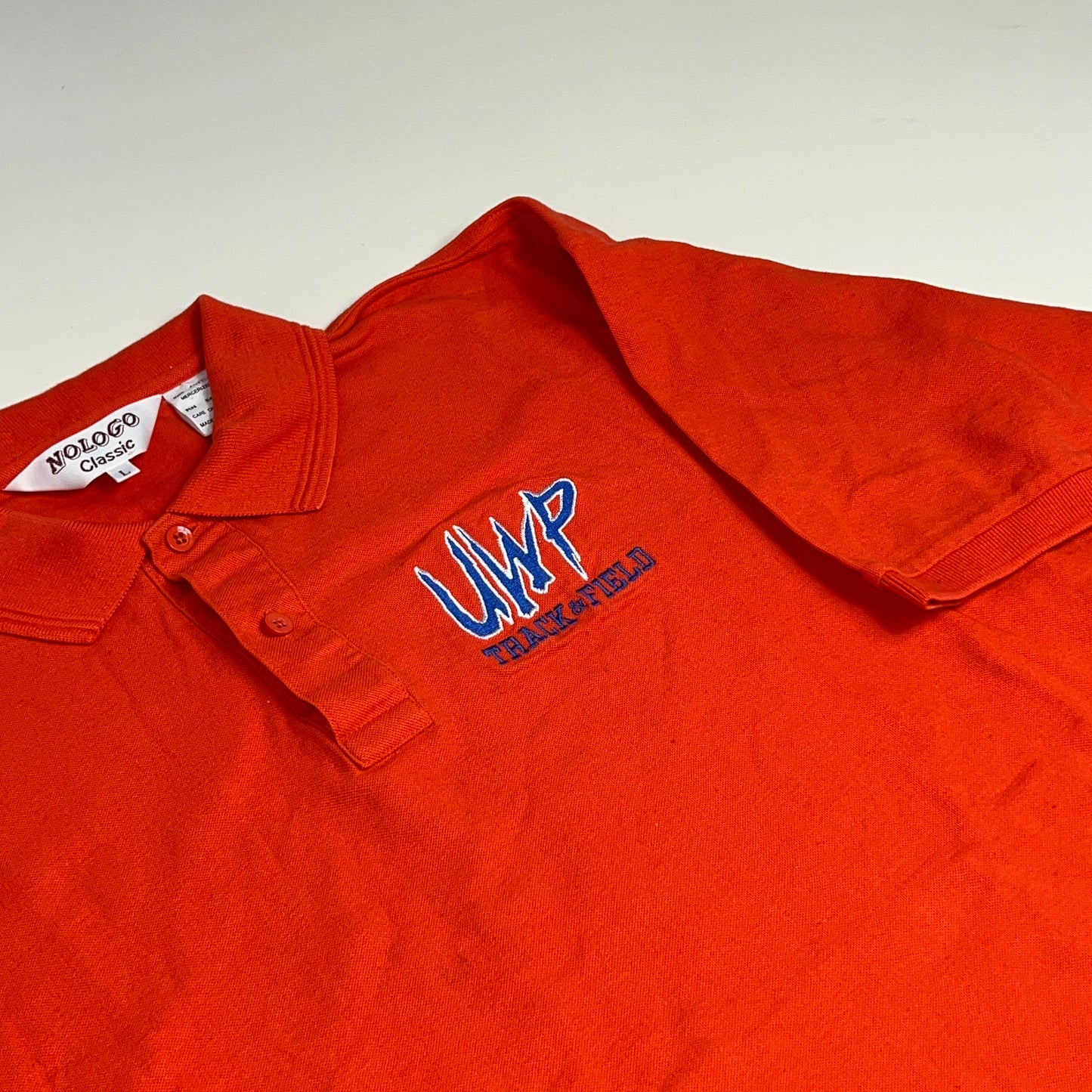 UW Platteville Pioneers Vintage Track and Field Polo - Large - NOLOGO