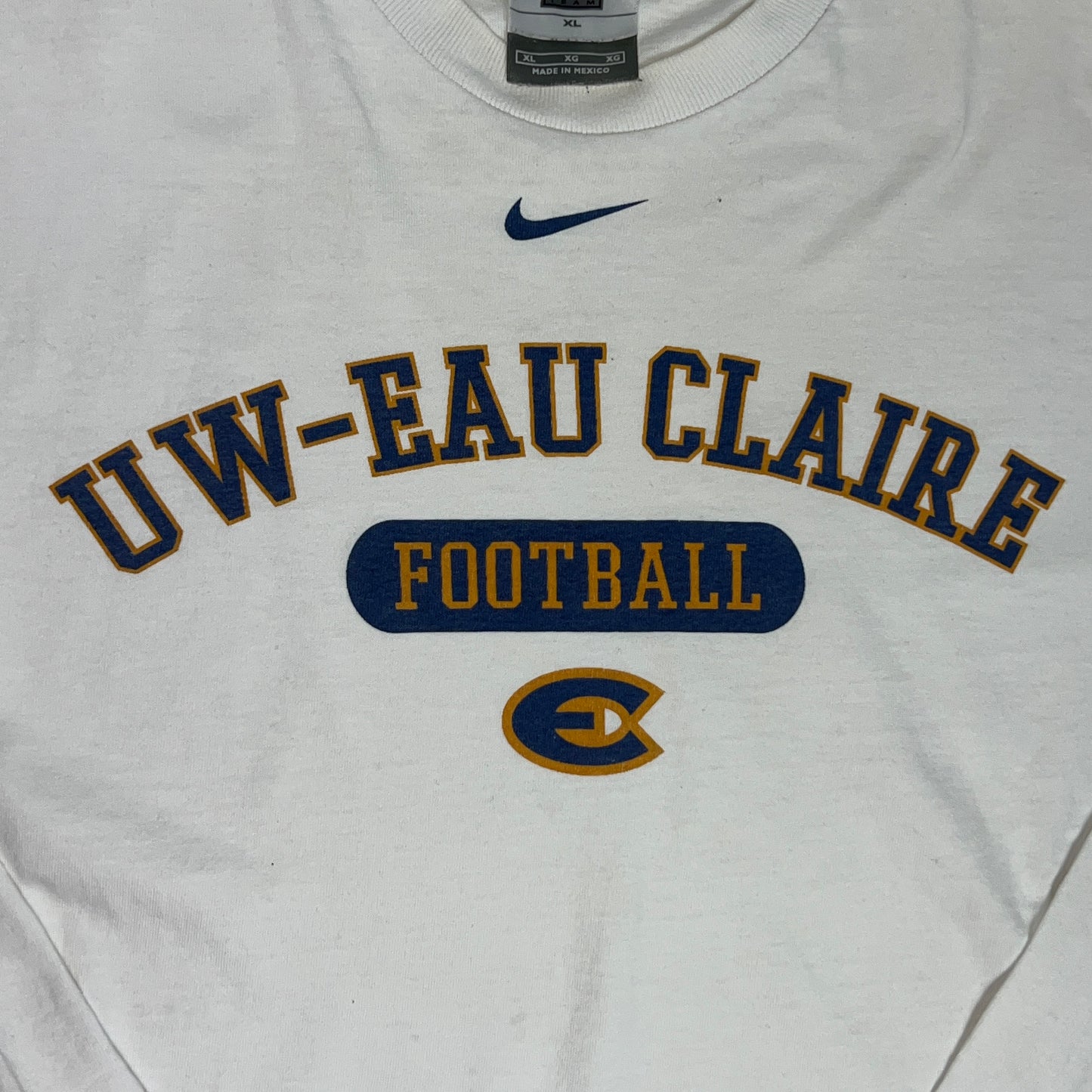 UW Eau Claire Blugolds Vintage Nike Long Sleeve Shirt - Football - X-Large
