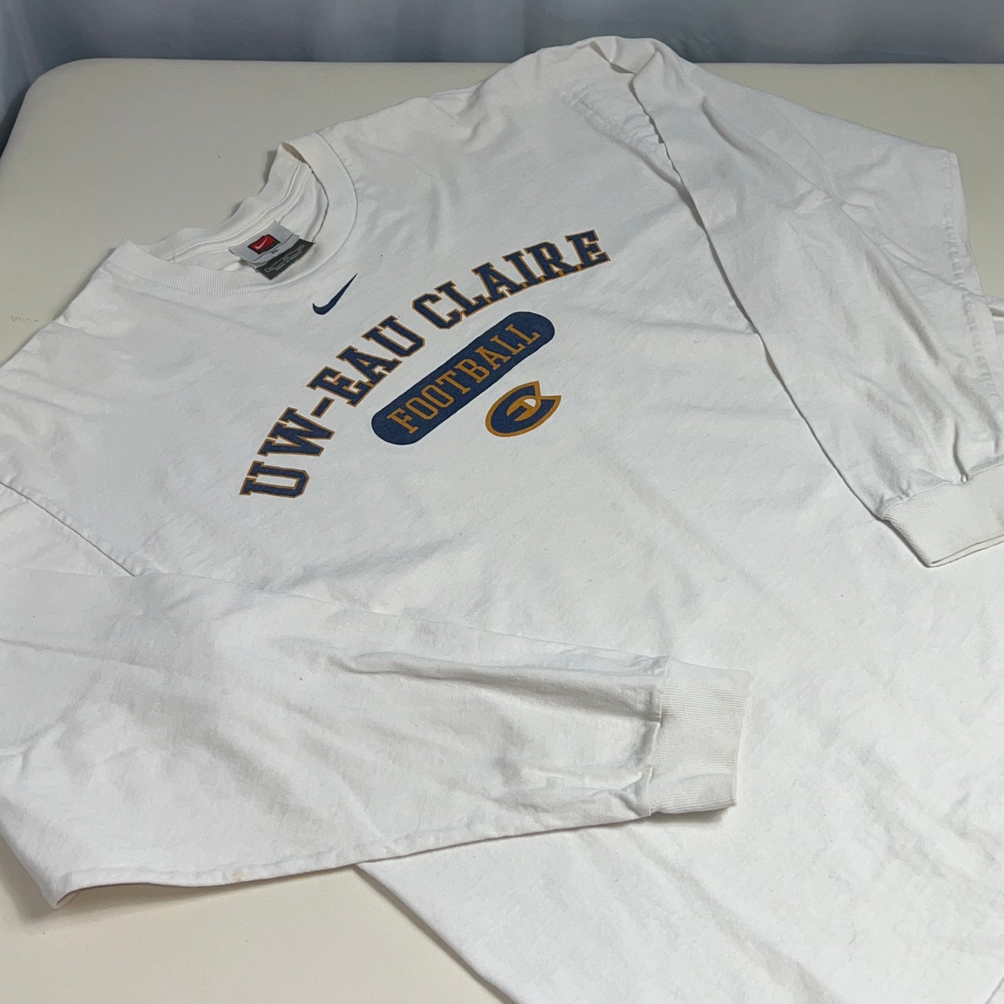 UW Eau Claire Blugolds Vintage Nike Long Sleeve Shirt - Football - X-Large