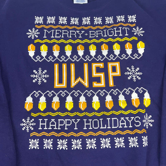 UW Stevens Point Pointers Christmas Crewneck - X-Large - Champion