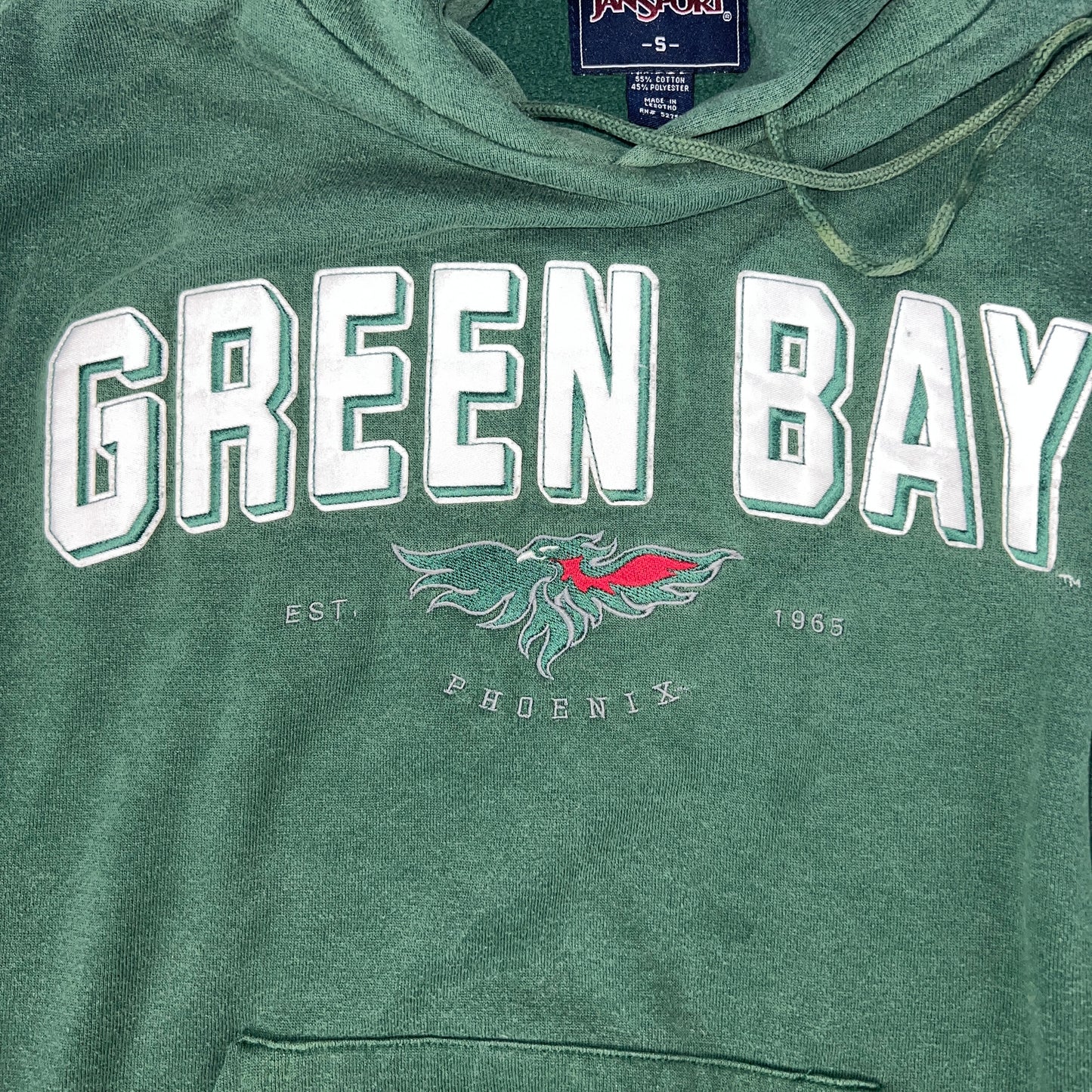 UW Green Bay Phoenix Hoodie - Small - Green