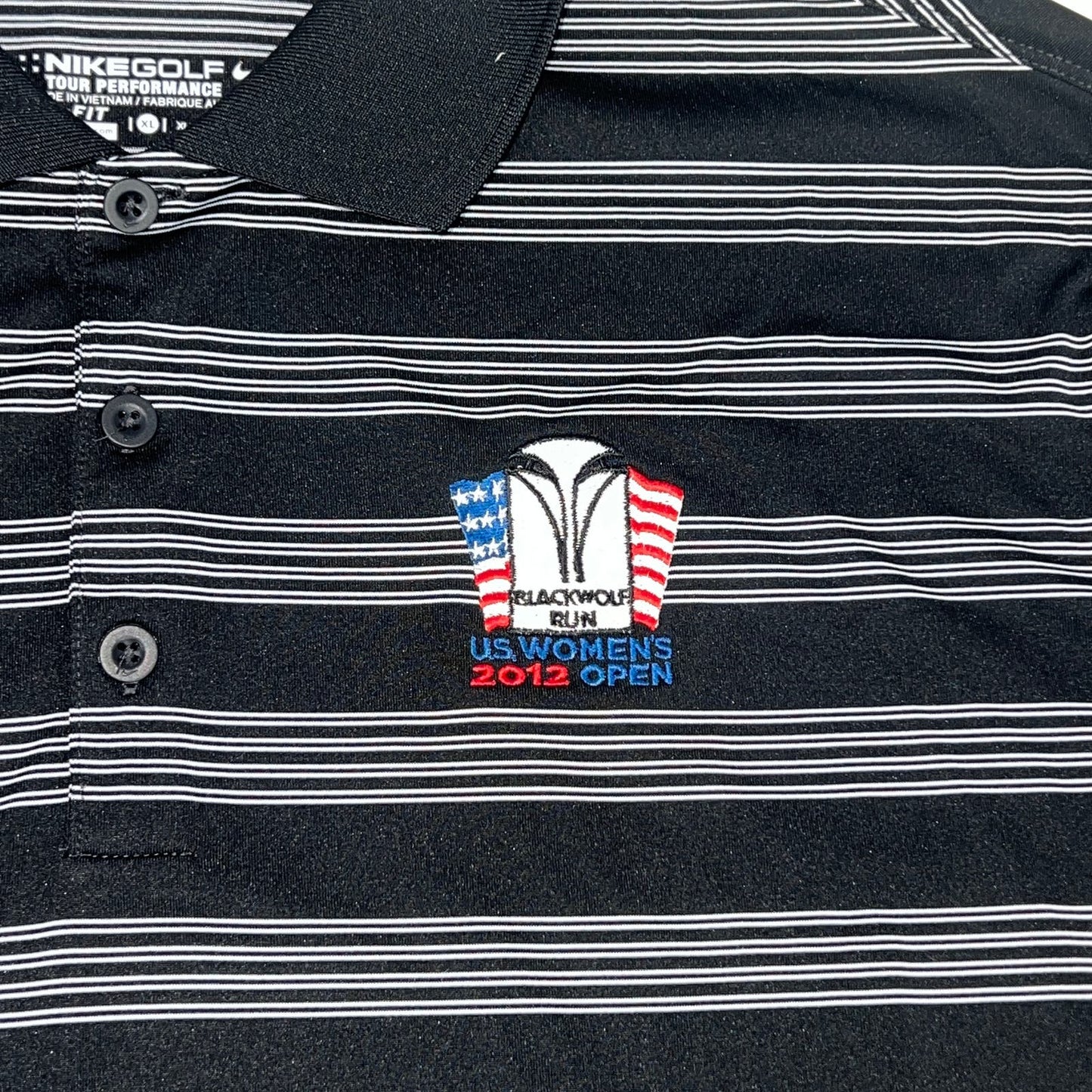Nike Golf Polo XL Blackwolf Run 2012 US Womens Open Dri Fit
