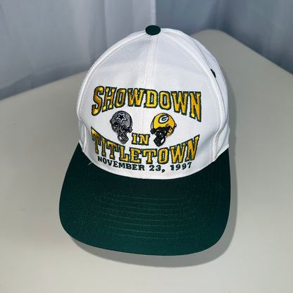 VTG 90s Logo 7 NFL Showdown in Titletown Hat Green Bay Packers vs Dallas Cowboys