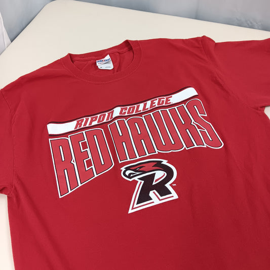 Ripon College Red Hawks T-Shirt - Medium - JerZees