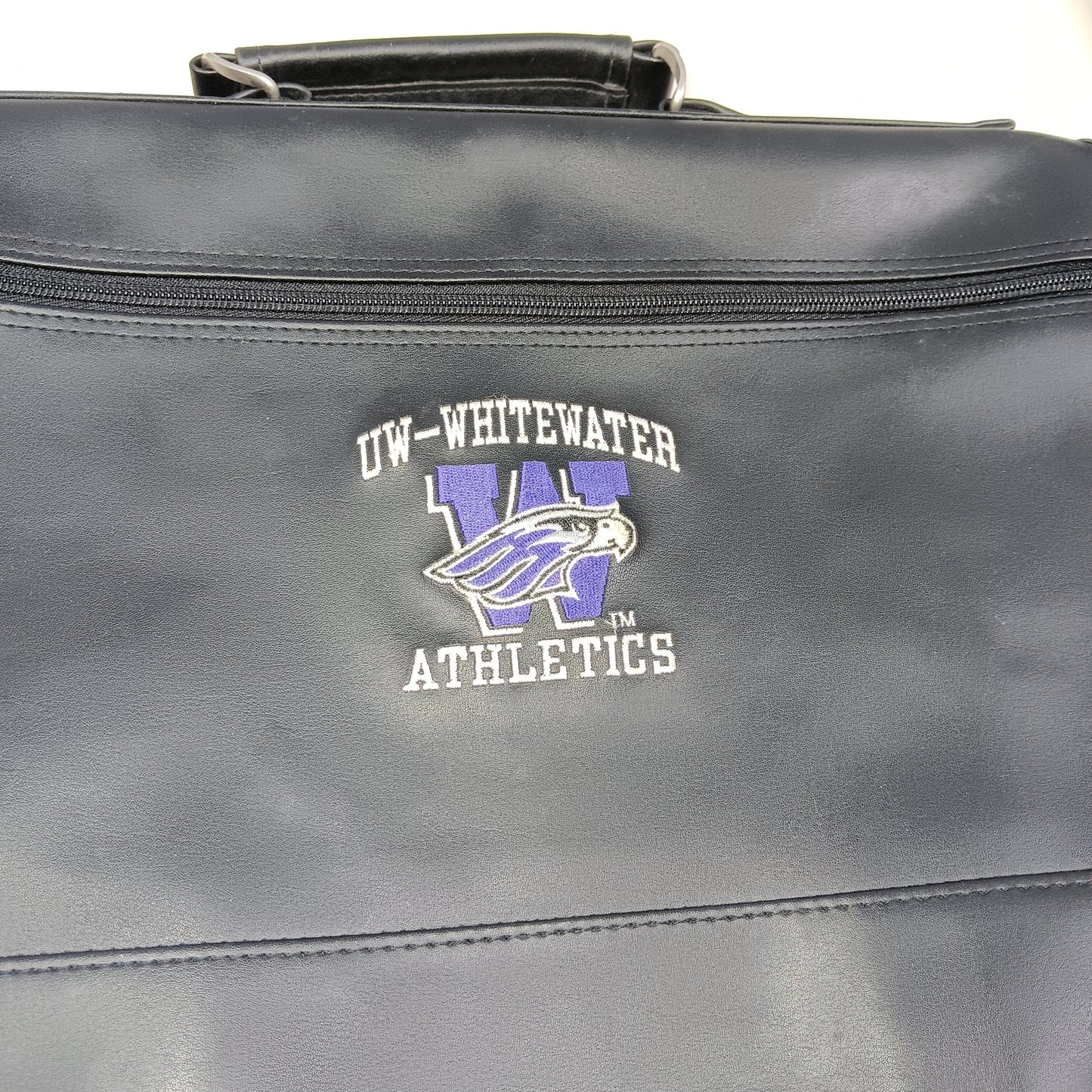 UW Whitewater Vintage Laptop Briefcase with shoulder strap